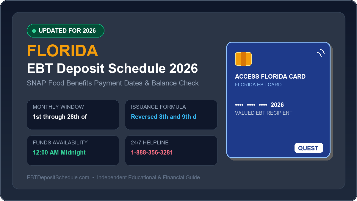 Florida EBT Deposit Schedule 2026 SNAP Payment Dates Banner